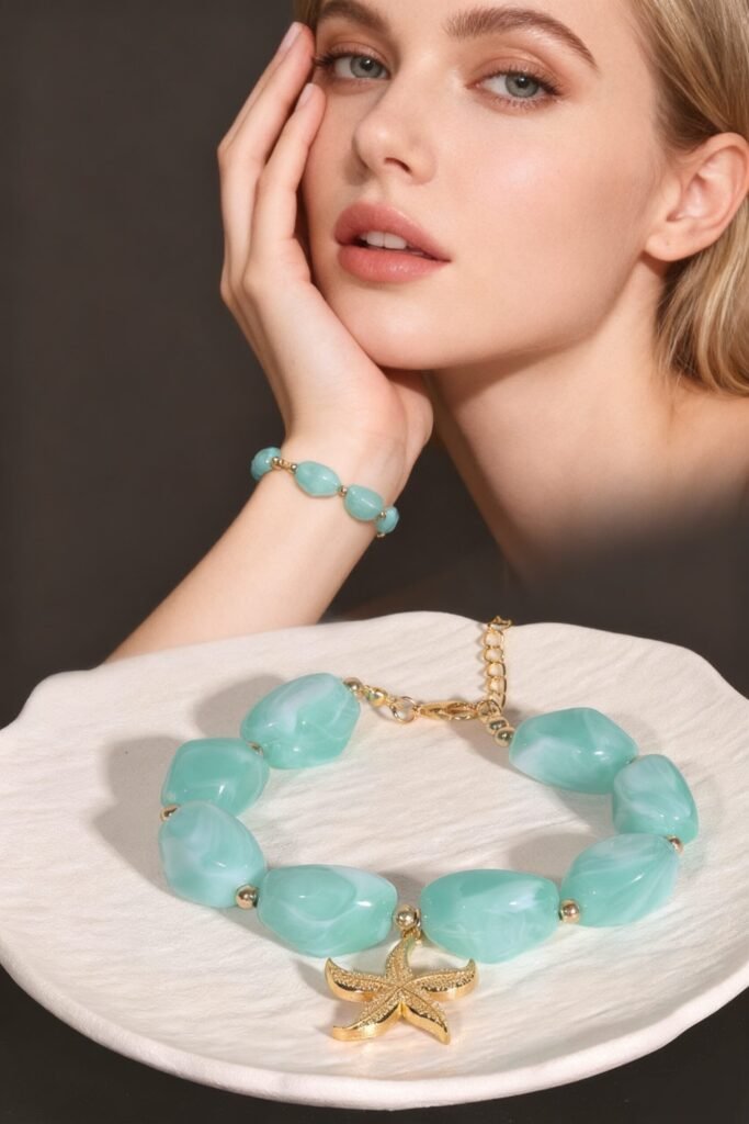 Home 3 Lucky Charm Bracelet with Ocean Eye Design - Symbol of Protection & Good Luck