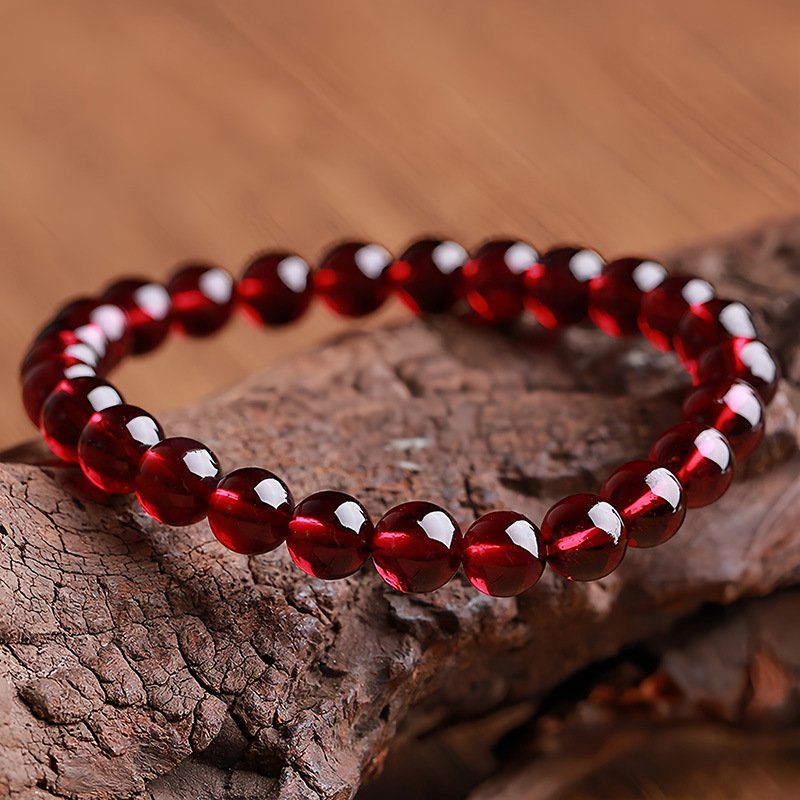 "The Wealth Alchemist" – Natural Red Garnet Prosperity Bracelet | March 2026 Fire-to-Wealth Talisman 1 Natural wine-red garnet bead bracelet for grounding 2026 Fire Horse energy